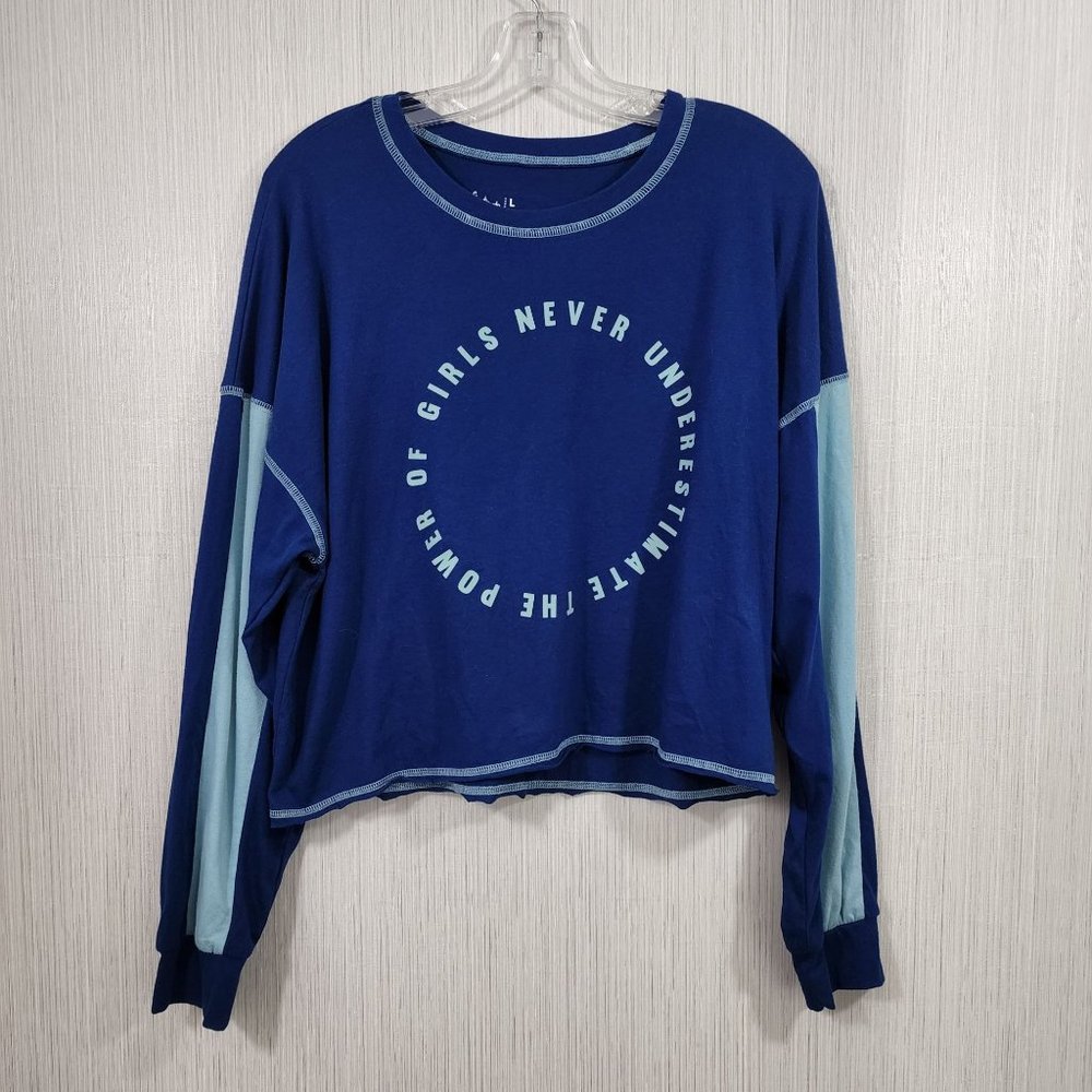 Flirtitude active oversized long sleeve never underestimate the power of girls‎